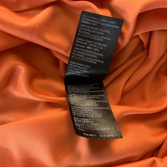 Bebe Orange Coleman High Low Zipper Front Dress. - Picture 8 of 11